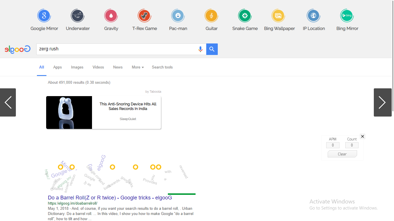 zerg rush google trick