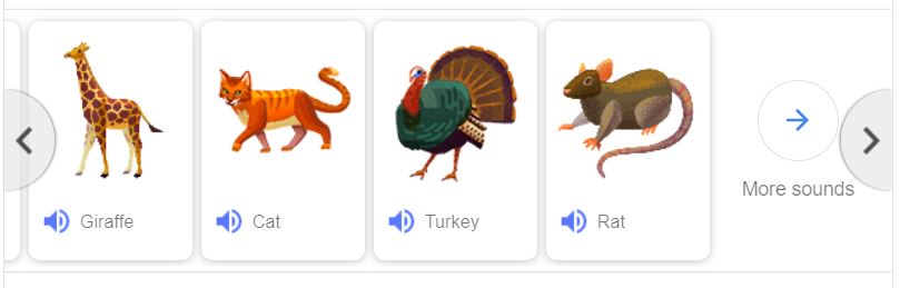 Animal sounds google doodle game