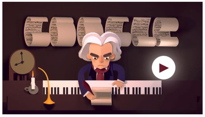 Beethoven game google doodle game