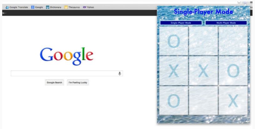 Google Tic Tac Toe Game