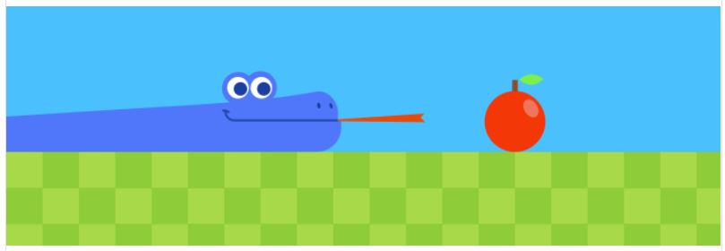 Snake Game. Google Doodle 