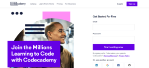 codecademy - online learning tool