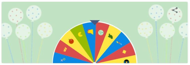 Google birthday surprise spinner